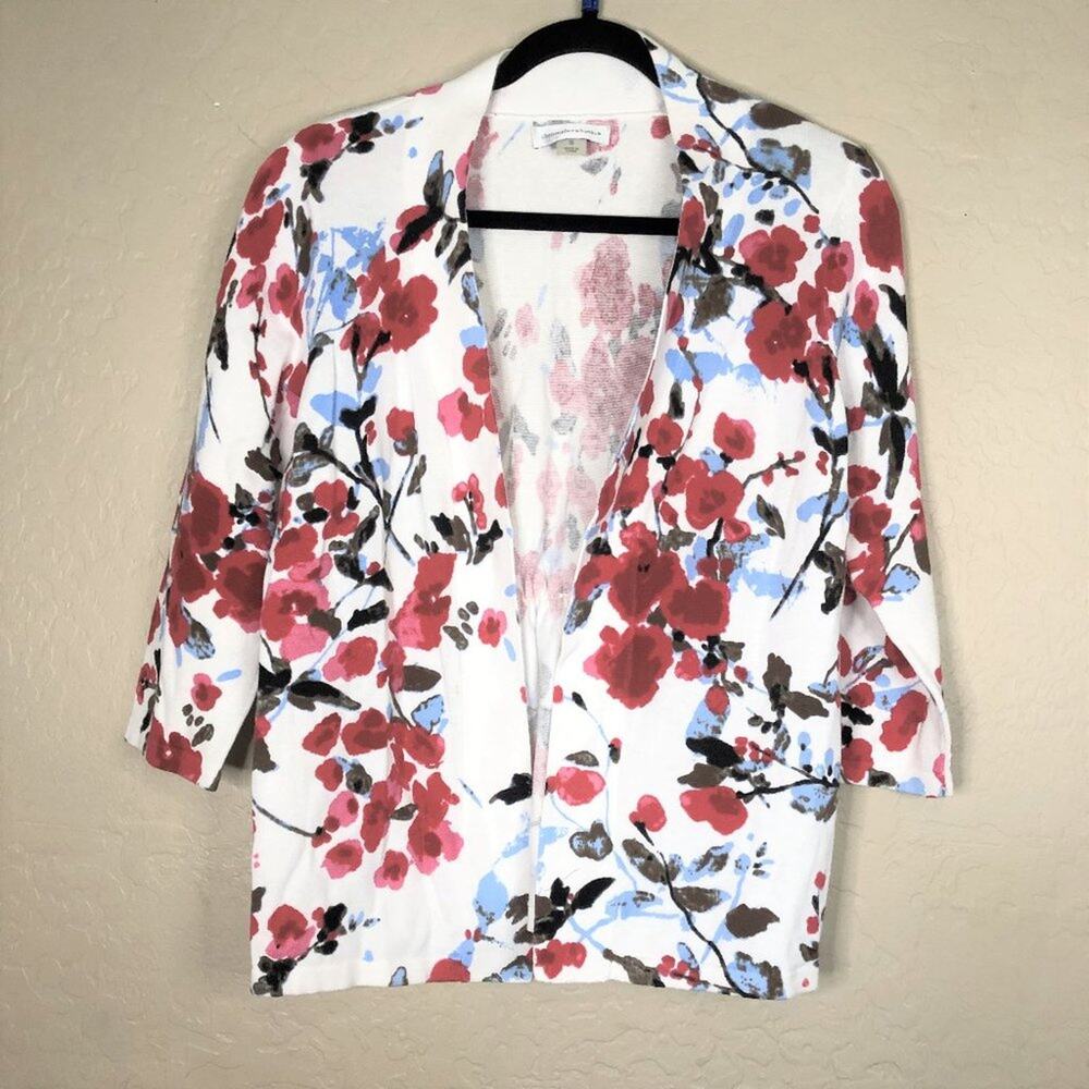 Christopher & Banks Floral button up cardigan S